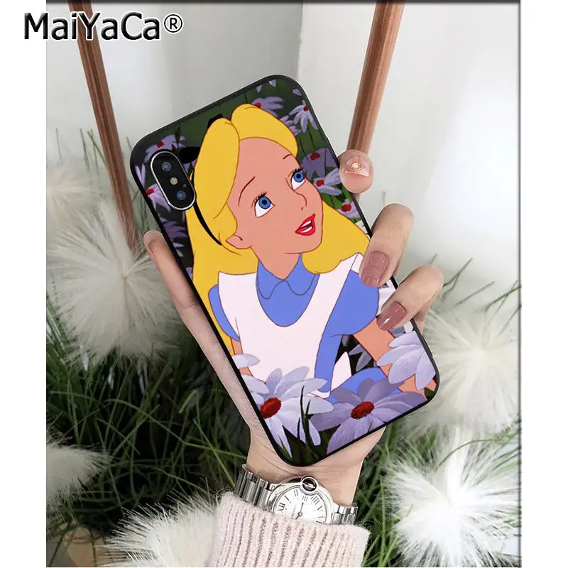 A7 Мягкий силиконовый чехол для телефона MaiYaCa Alice in Wonderland Cheshire Cat из ТПУ для iPhone 8 7 6 6S Plus X XS MAX 5 5S SE XR Mobile Cover - Цвет: A7