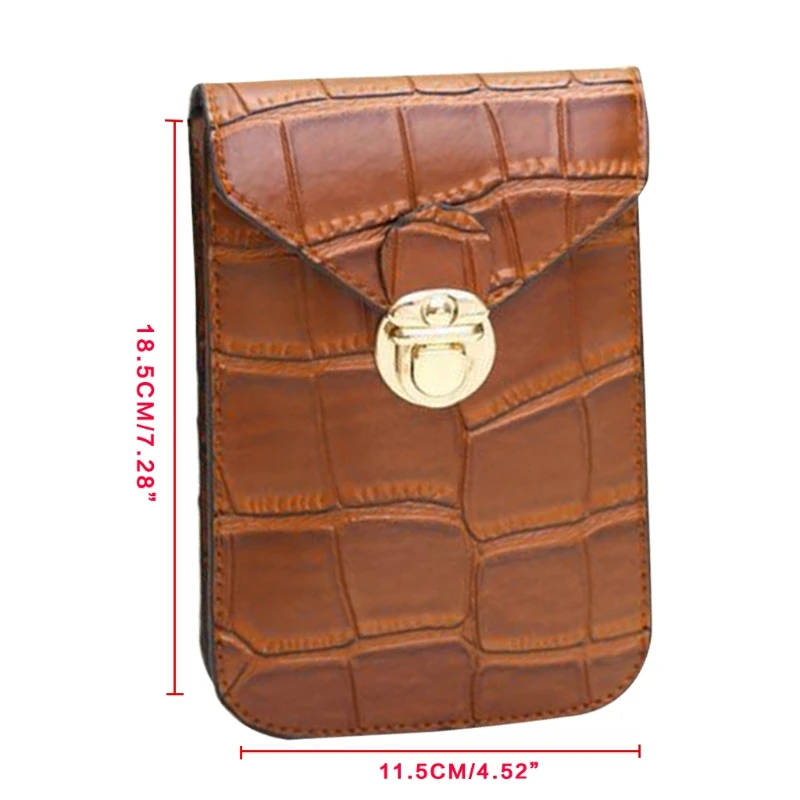 

066C Crocodile pattern Small Flap Messenger Bag for Ladies 2021 New Fashion Mini Cell Cellphone Pouch PU material bags