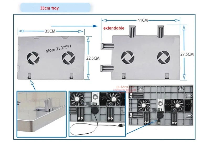 D-mount OK031 Многофункциональная квадратная клавиатура с полным движением держатель