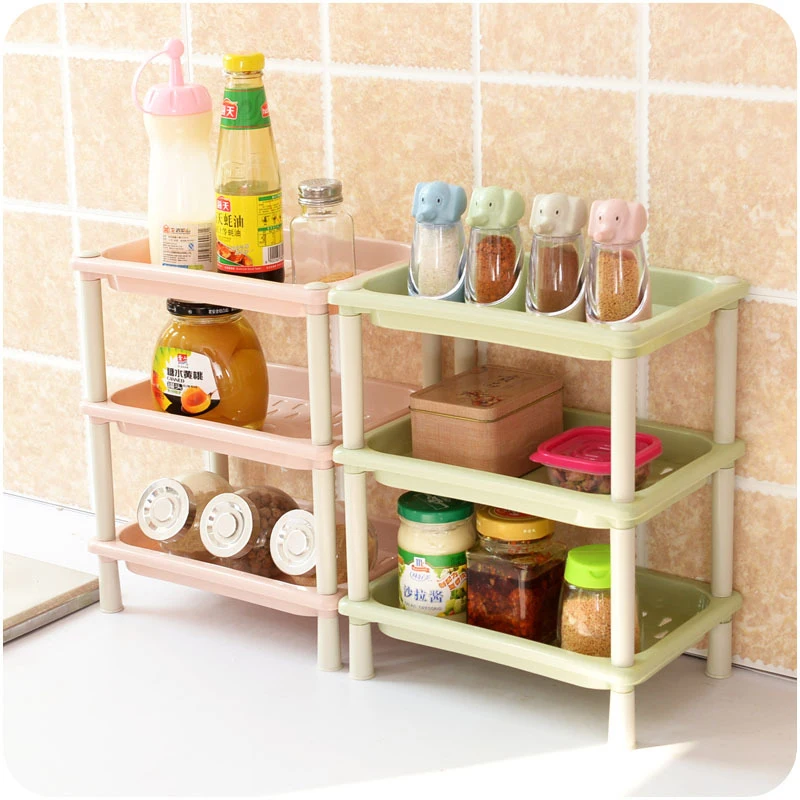 Household Storage Racks Kitchen Bathroom Multi-function Floor-standing Plastic Rack Finishing | Дом и сад