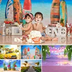 Фон Avezano для фотосъемки с изображением летнего тропического моря пляжа песка голубого неба пальм дерева ребенка праздника фотография фон для студийной съемки