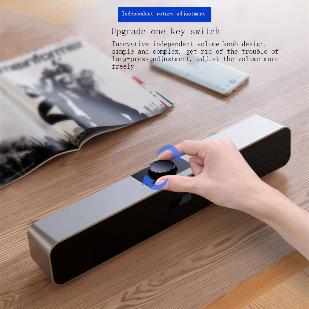 Беспроводной Bluetooth-динамик с USB звуковая панель для ПК динамик стерео сабвуфер