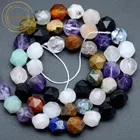 Натуральный граненый Смешанный Камни бусины для самостоятельного изготовления ювелирных изделий браслет ожерелье многоцветный ангелайт Амазонит Агаты бусины 8 10 мм