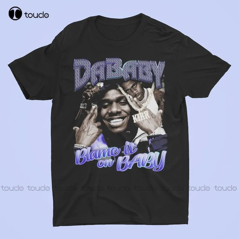 New Rappers Dababy In Purple Design T Shirt Rap Rnb Hip Hop Lovers T Shirt Shirt Stays For Men