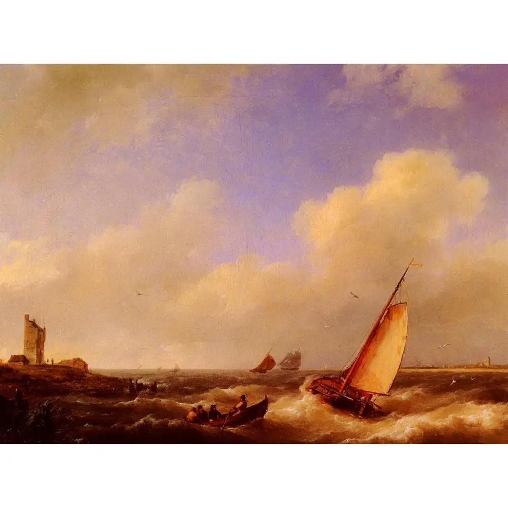 7 художественных картин ручной работы учителями колледжа река шельдта на волне