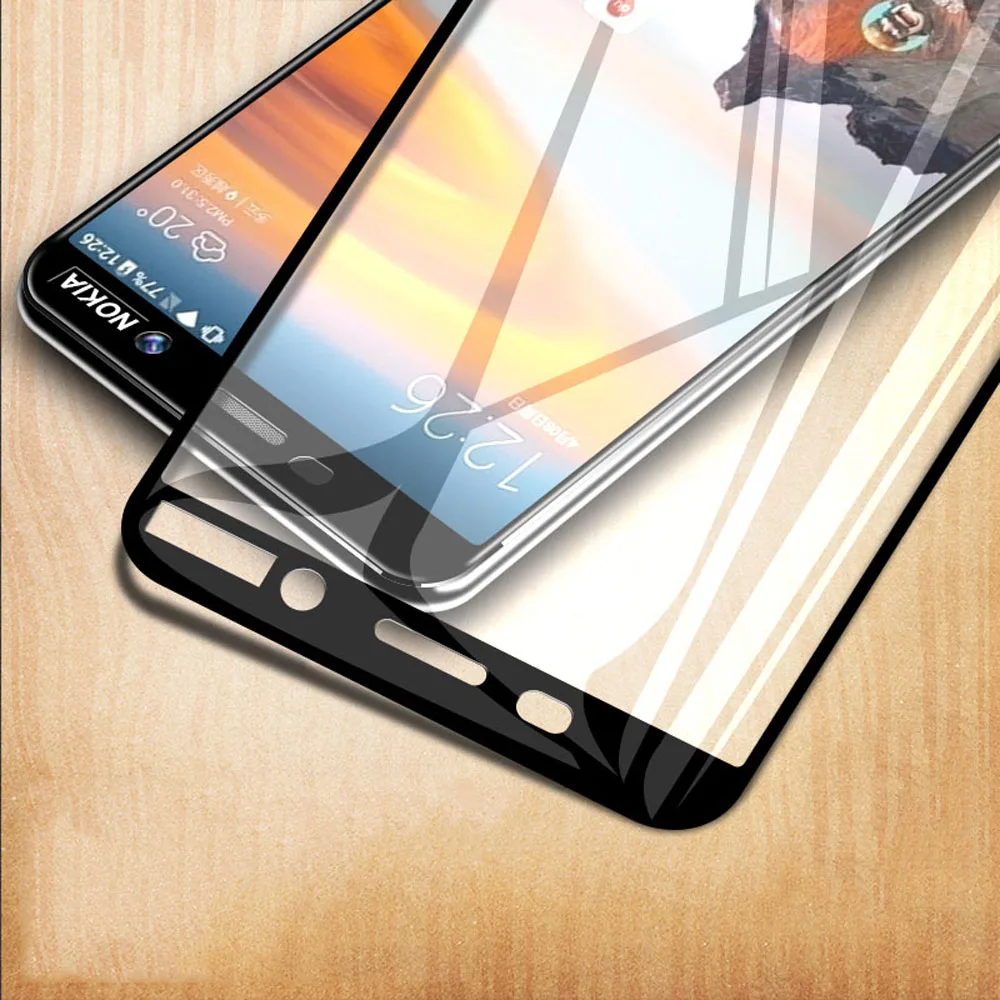 Защитное стекло закаленное для Nokia 7 6 1 3 5 8 X71 X7 X6 X5 X3 Plus Dual 2018 2019 стеклянная