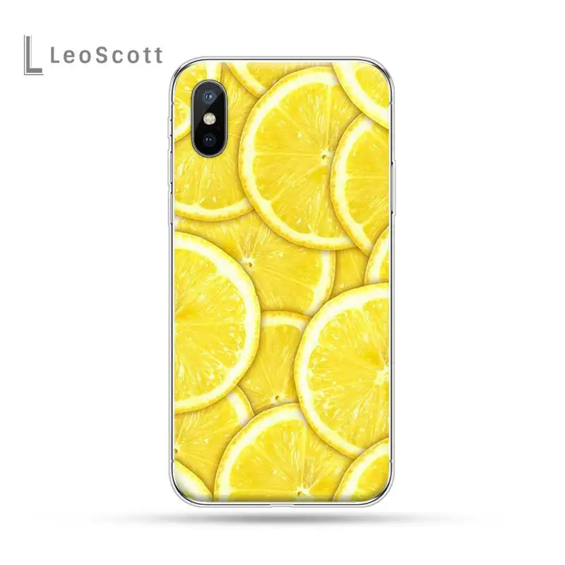 

lemon Fruit food pattern shell Phone Case For iphone 12 5 5s 5c se 6 6s 7 8 plus x xs xr 11 pro max