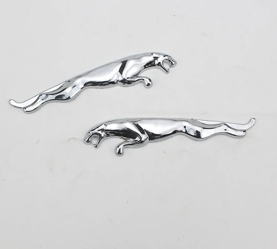 1 Pair Car Styling Metal Leopard Logo Emblem body Side Fender Sticker Auto Badge Decal for Jaguar XE XF XJ XJR XFR XJS XJL | Автомобили и