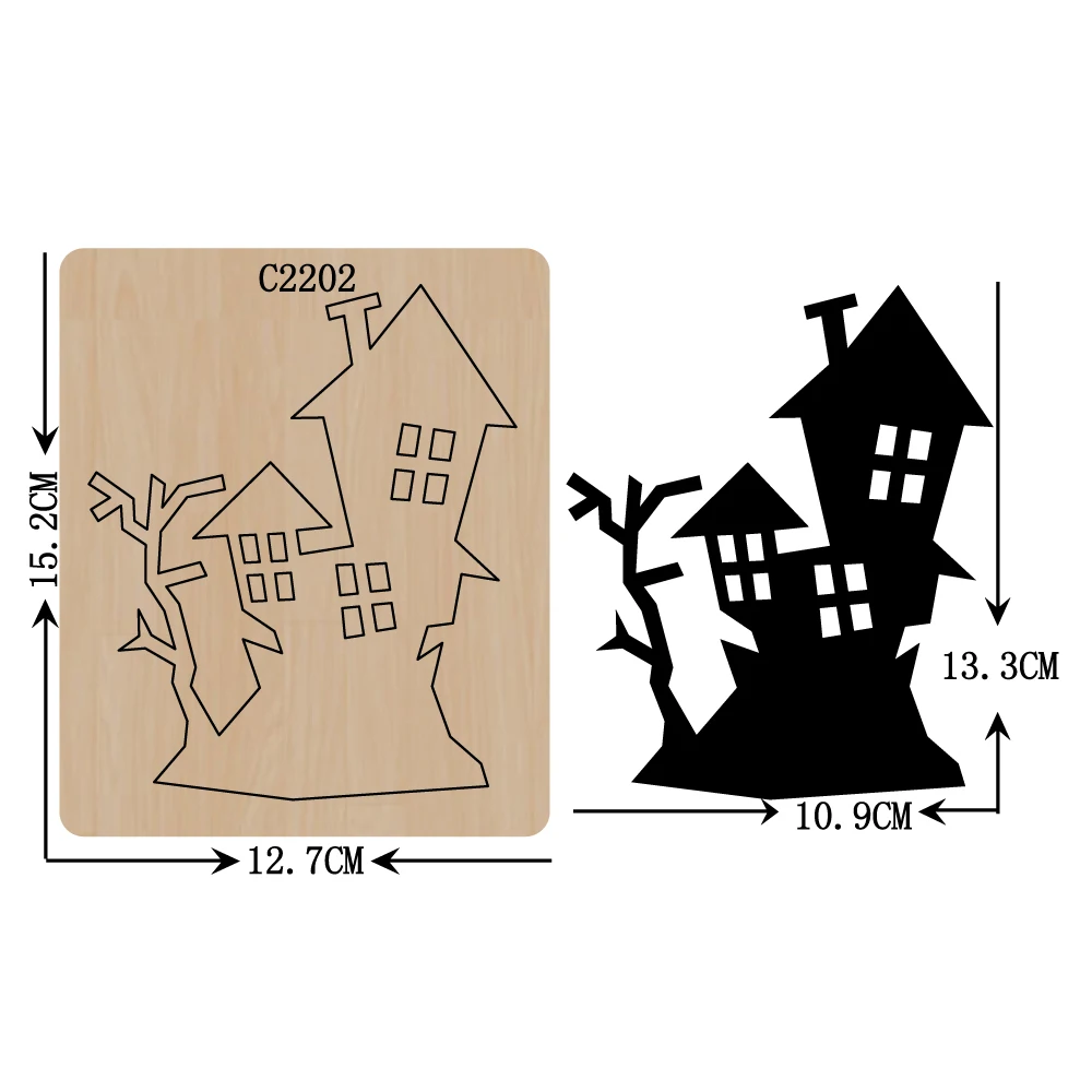 Новинка Хэллоуин деревянный штамп Скрапбукинг C2202 пресс формы|dies scrapbooking|die cut diesdies