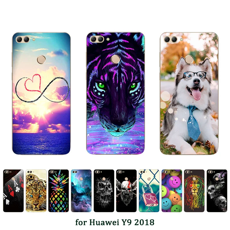 Чехол 5 93 дюймов для Huawei Y9 2018 / Enjoy 8 Plus задняя крышка мягкие прозрачные силиконовые