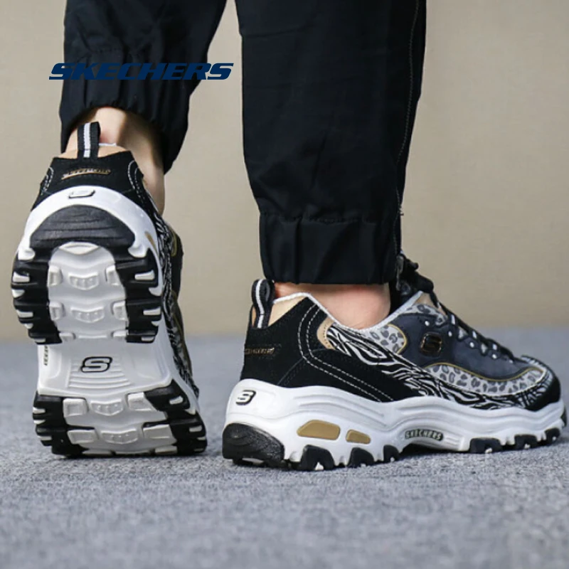 

Skechers Comfortable Casual Shoes Fashion New Arrival Platform Sneakers Woman Brand Luxury Vulcanize Shoes Female 99999833-BKGD