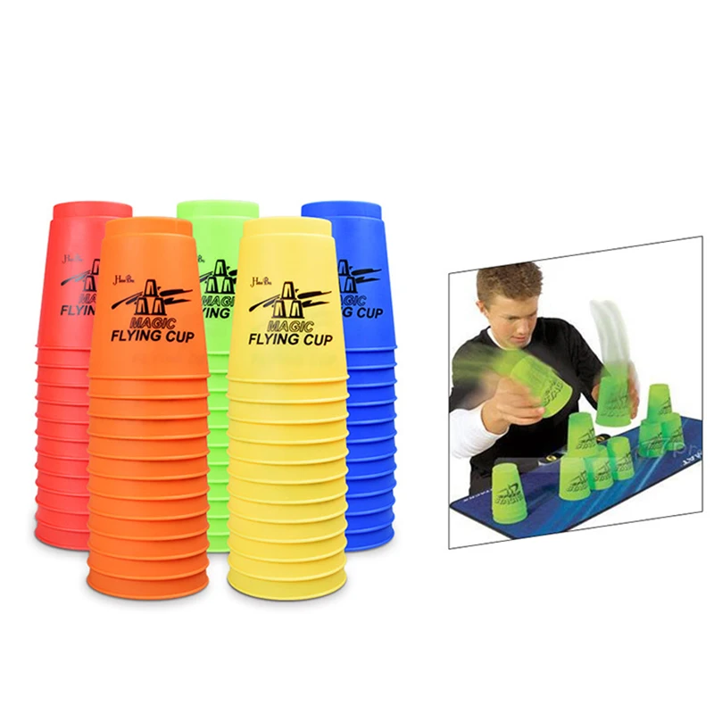 12pcs/set Magic Flying Cup Speed Sport Stacking Cups Training Dedicated Puzzle Game Using Competitive Sports Toy children kids .