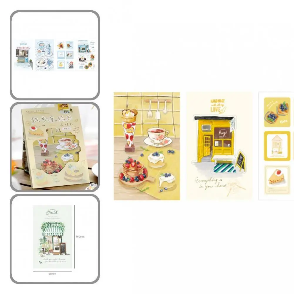 4Pcs Universal Paper Collection Supplies Decorative Scrapbook Sticker Set DIY Diary Fade-less for Student | Дом и сад