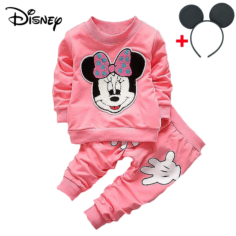 Одежда для новорожденных девочек с принтом Микки Маус Сезон весна-осень Футболка