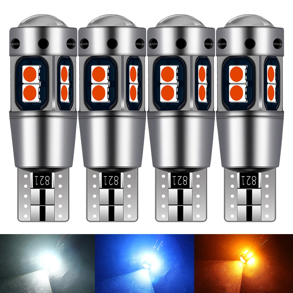 4PCS High Quality T10 W5W 168 192 Led Tail Light 3030 10smd 12V for Car Led Auto Lamp CANBUS NO Error Car Marker Parking Bulb