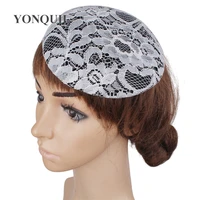 3 colors lace fascinator base 15 cm make for bride wedding fascinator hat diy hair accessories for women elegant church headwear