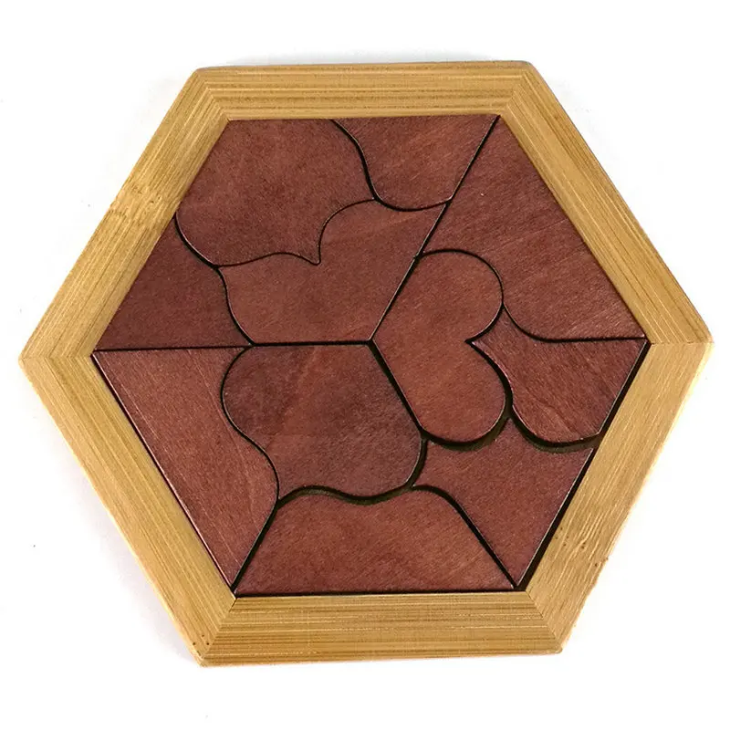 3 шт. Детские пазлы деревянная игрушка Tangram/доска для пазлов геометрическая форма