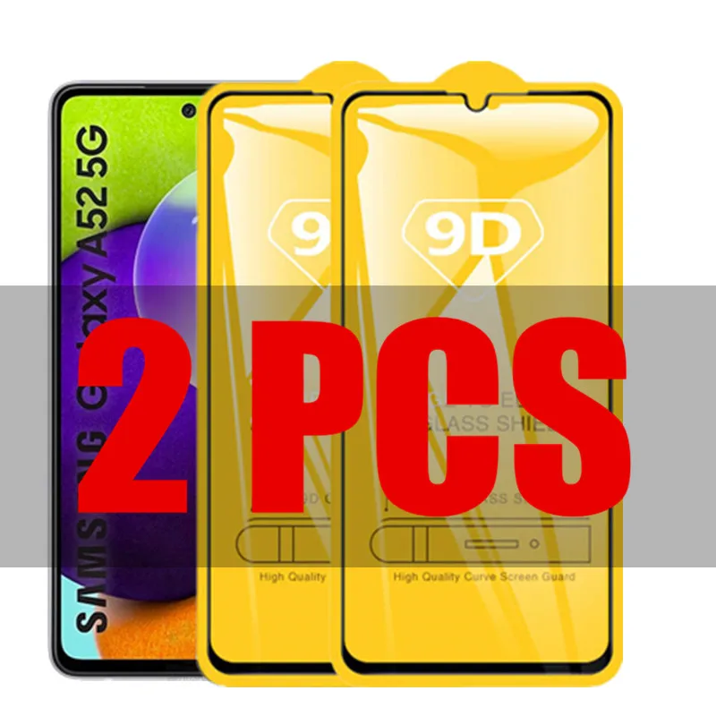 

2Pcs 9D Glass For Samsung Galaxy A52 5G Protective Glass on the For Samsung A52 5G SM-A526B A 52 6.5" Screen Protector Film