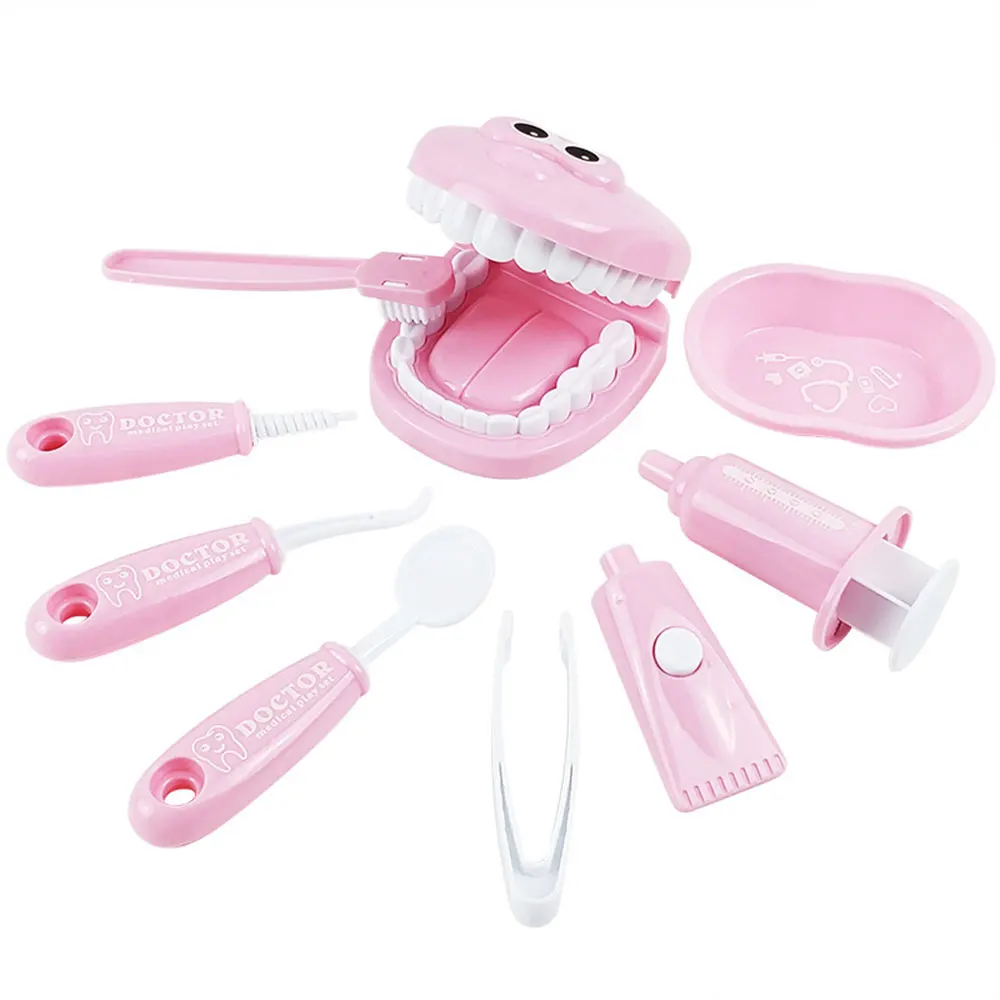 

9PCS/SET Children's Dental Dentistry Little Doctor Nurse Toy Simulation Dentist Suit Play House Medical Toy