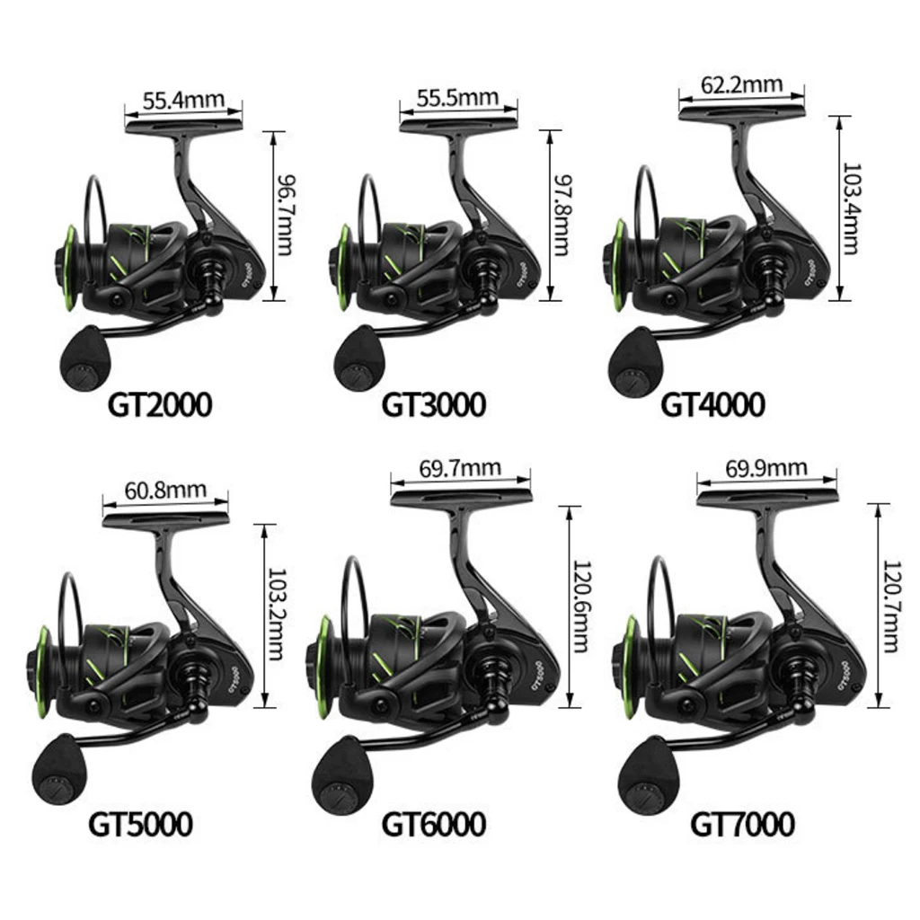 

Ultralight Spinning Reel Sturdy Coarse Fishing Fixed-spool Reels 5.0/4.7:1 8kg Switchable Handle 8lb Line Coarse Fishing