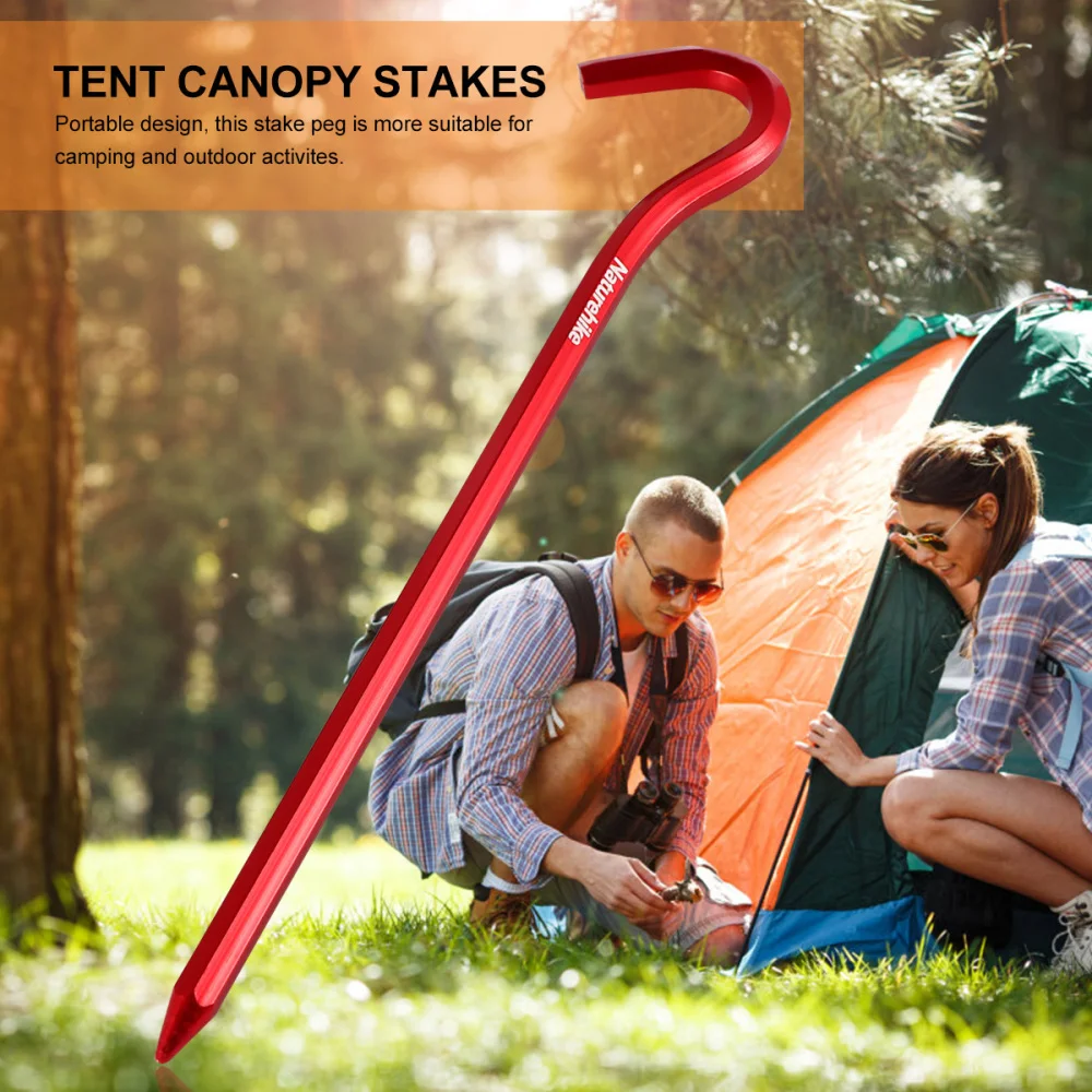 

6pcs Aluminium Alloy Tent Stakes Pegs Ground Stake Outdoor Camping Stakes