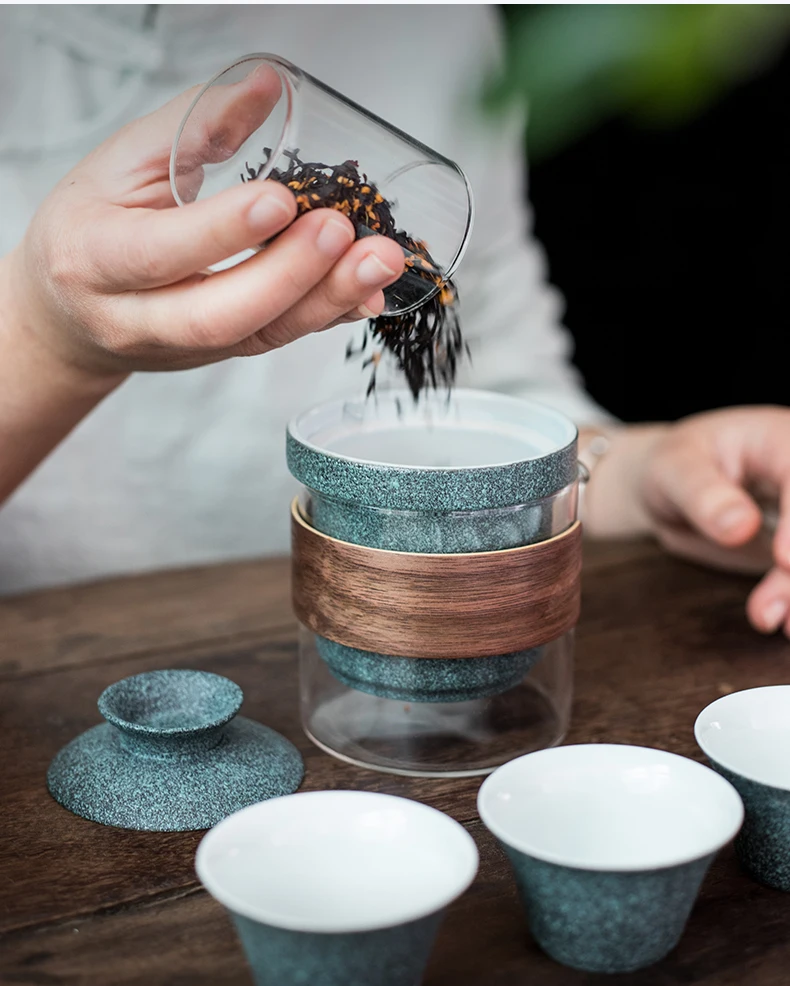 По индивидуальному заказу китайский чайный набор кунг-фу Керамика чайник чашки