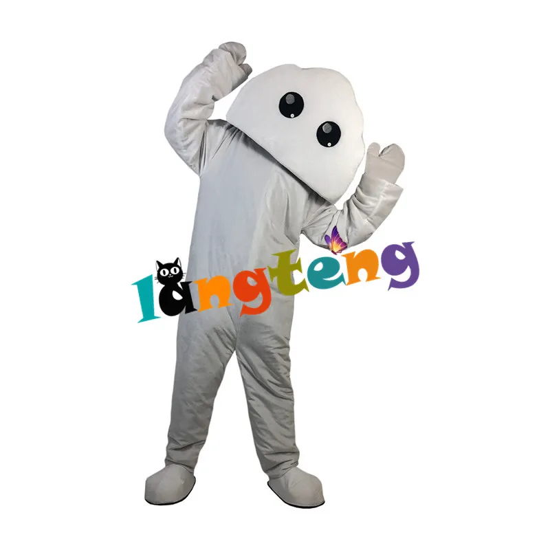 1030 Wholesale Customized White Cloud Mascot Costume Halloween Cosplay Cartoon Animal Fancy Dress Christmas Clothing
