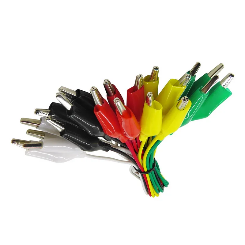 

P1025 10pcs Alligator Clips Electrical DIY Test Leads Alligator Double-ended Crocodile Clips Clip Test Jumper Wire