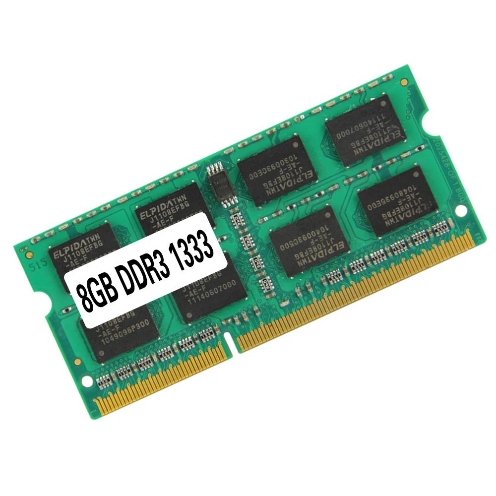 Ноутбук с оперативной памятью в SO DIMM PC3 10600 DDR3 1333 МГц 204PIN 2 ГБ/4 ГБ/8 Гб DDR для