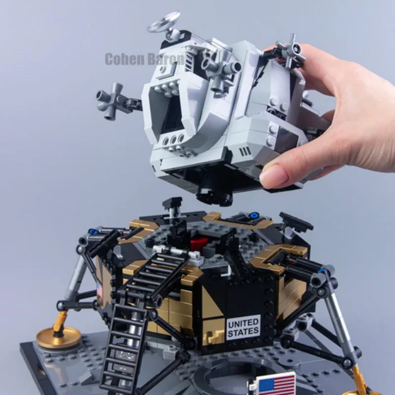 Новинка США серия Space Apollo 11 Lunar mouldle Lander Fit lepinings 10266 Technic Дети Рождество DIY подарок