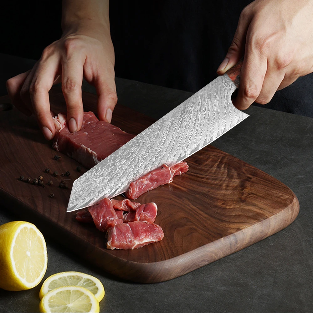 Sowoll настоящий нож шеф повара из дамасской стали 8 ''ножи накири