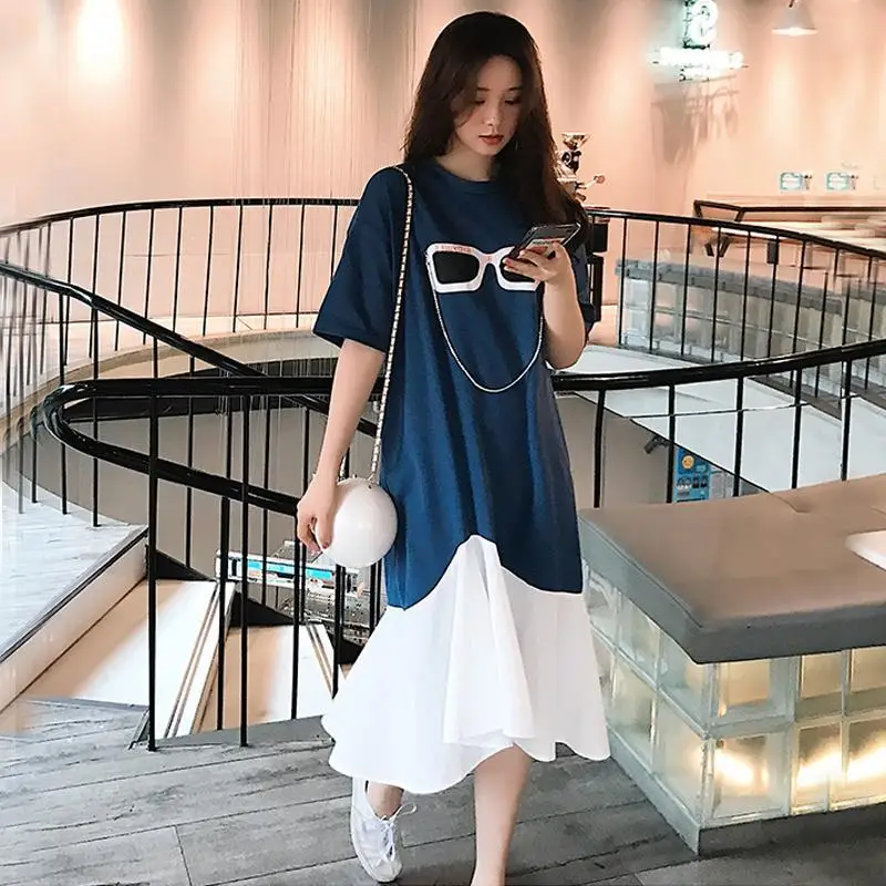 Свободное платье Летняя женская одежда новинка 2021 Повседневное в Корейском