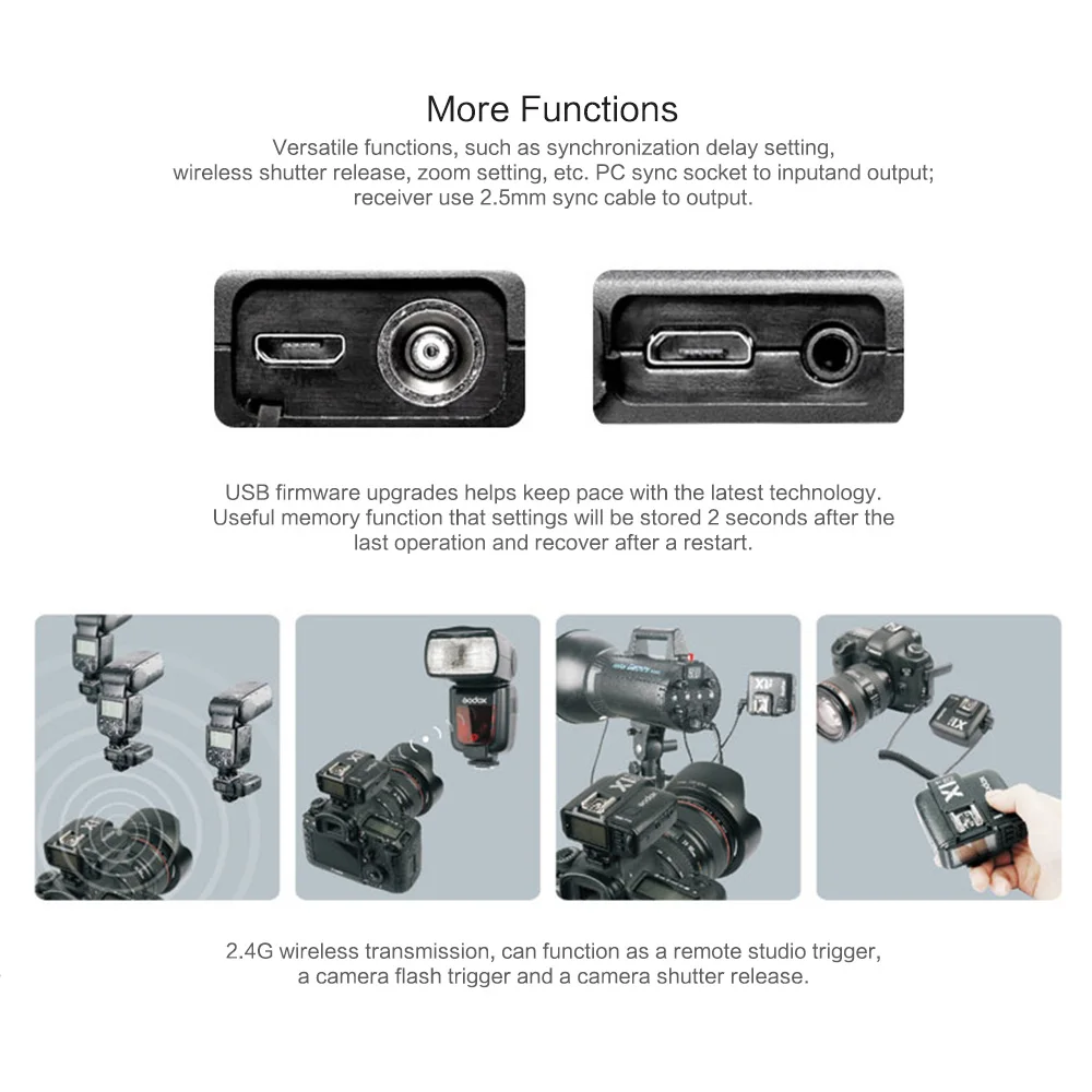 Godox X1N TTL 2 4 ГГц беспроводной триггер для вспышки JP с экраном многофункциональный