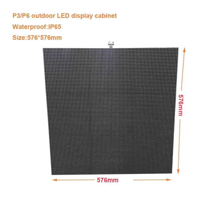 Открытый светодиодный панель p3 полноцветный 111111dot/квадратный метр IP65 SMD 576*576 мм