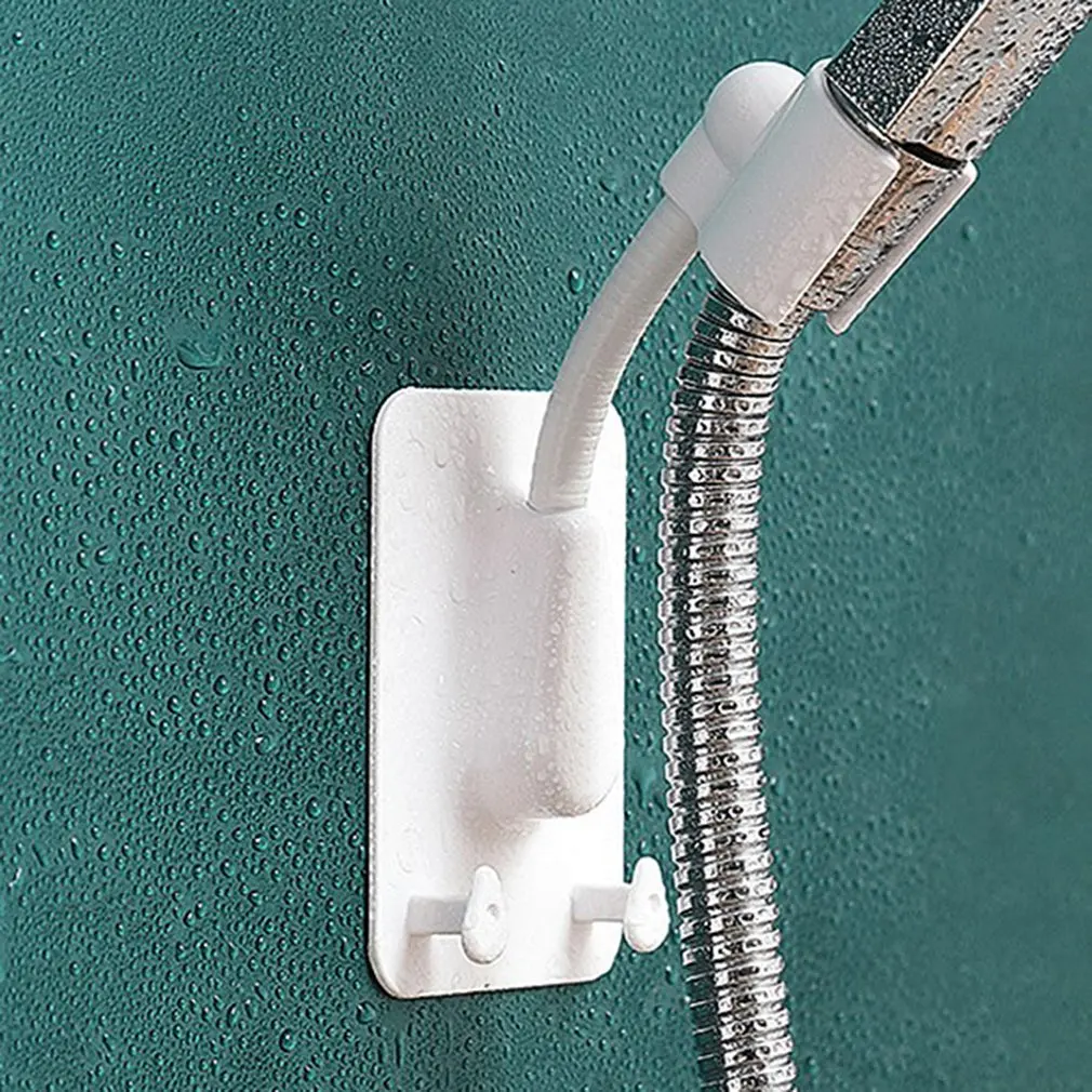 

Adjustable Shower Bracket Wall Mounted Shower Bracket Multifunctional Rotatable Shower Head Fixed Base White