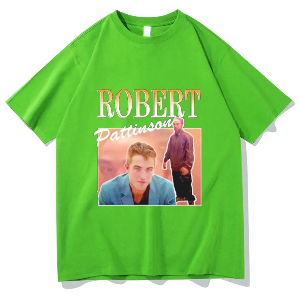 

Robert Pattinson Standing Meme T Shirt Casual Loose T-shirt Men Women Pre-shrunk Cotton Tee Vintage Rob Tshirts Short Sleeved
