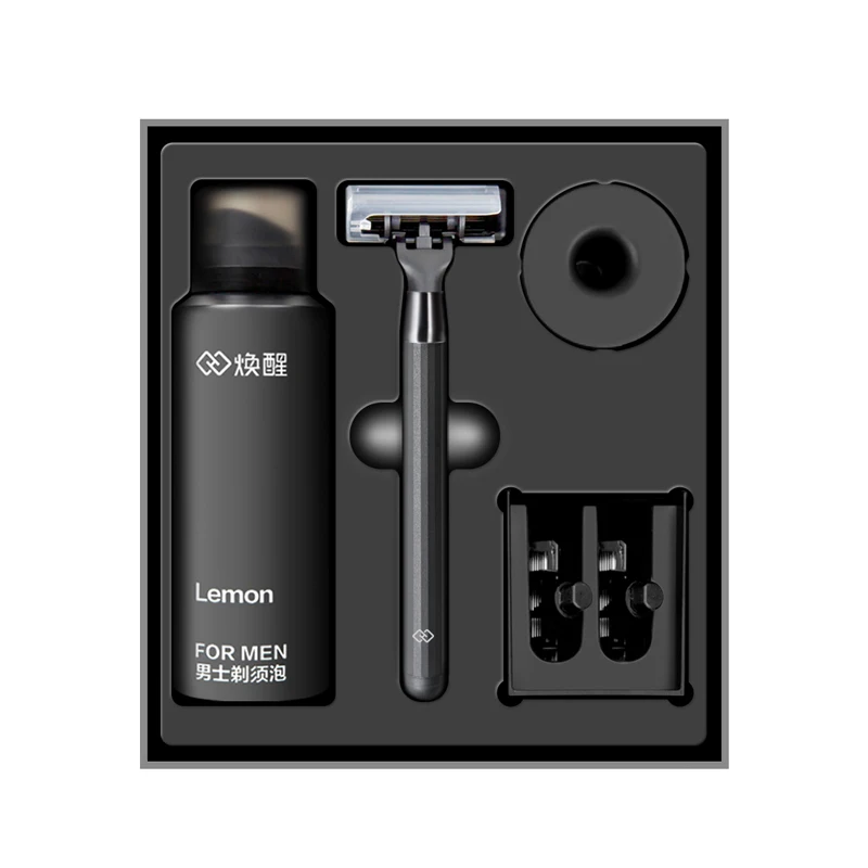 Youpin-afeitadora de barba H300 6 en 1, Original, m&aacute;quina de afeitar Manual, afeitado magn&eacute;tico, herramientas de cuchillas reemplazables-1