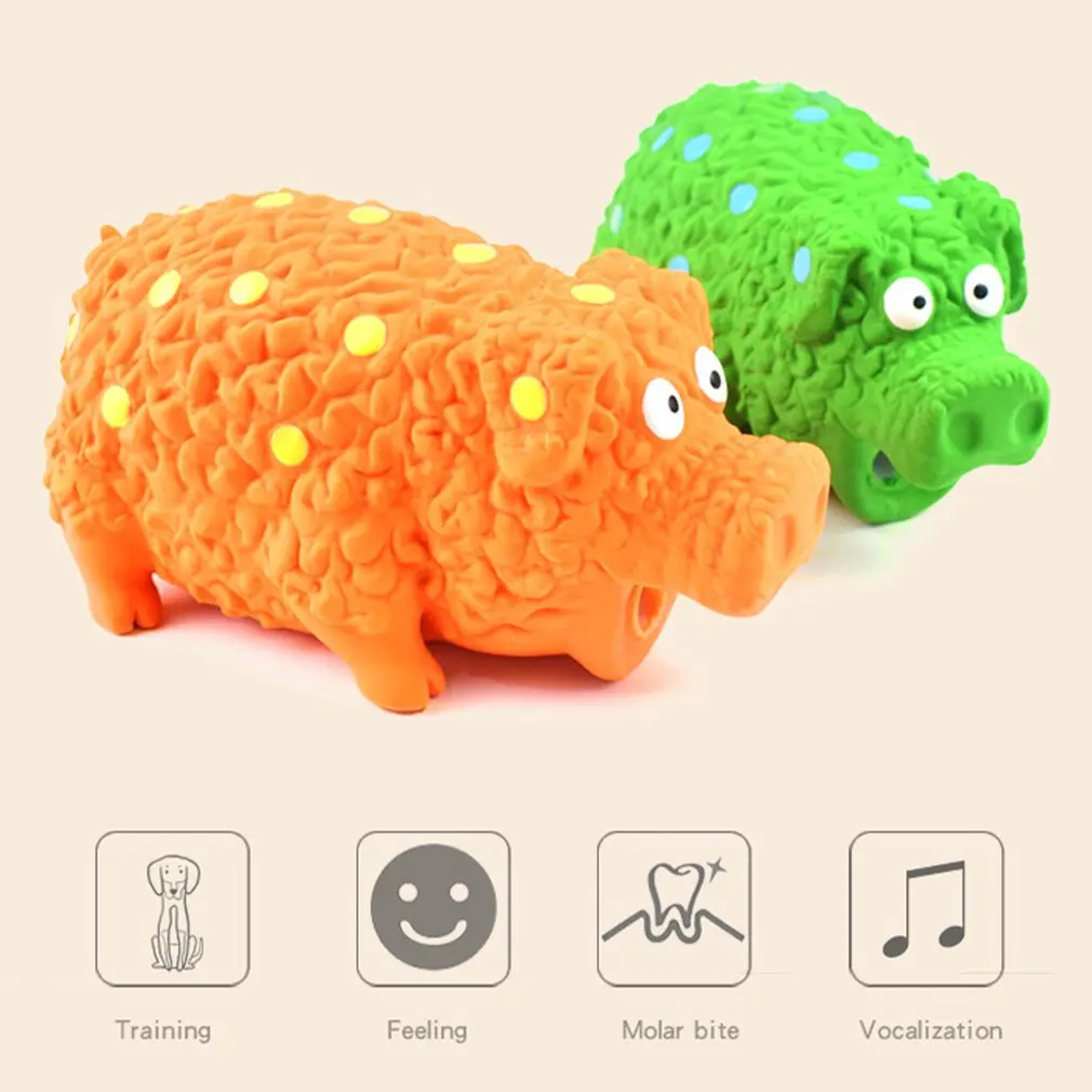 Игрушки для собак милая свинья латексная модель игрушка щенков мяч средней и
