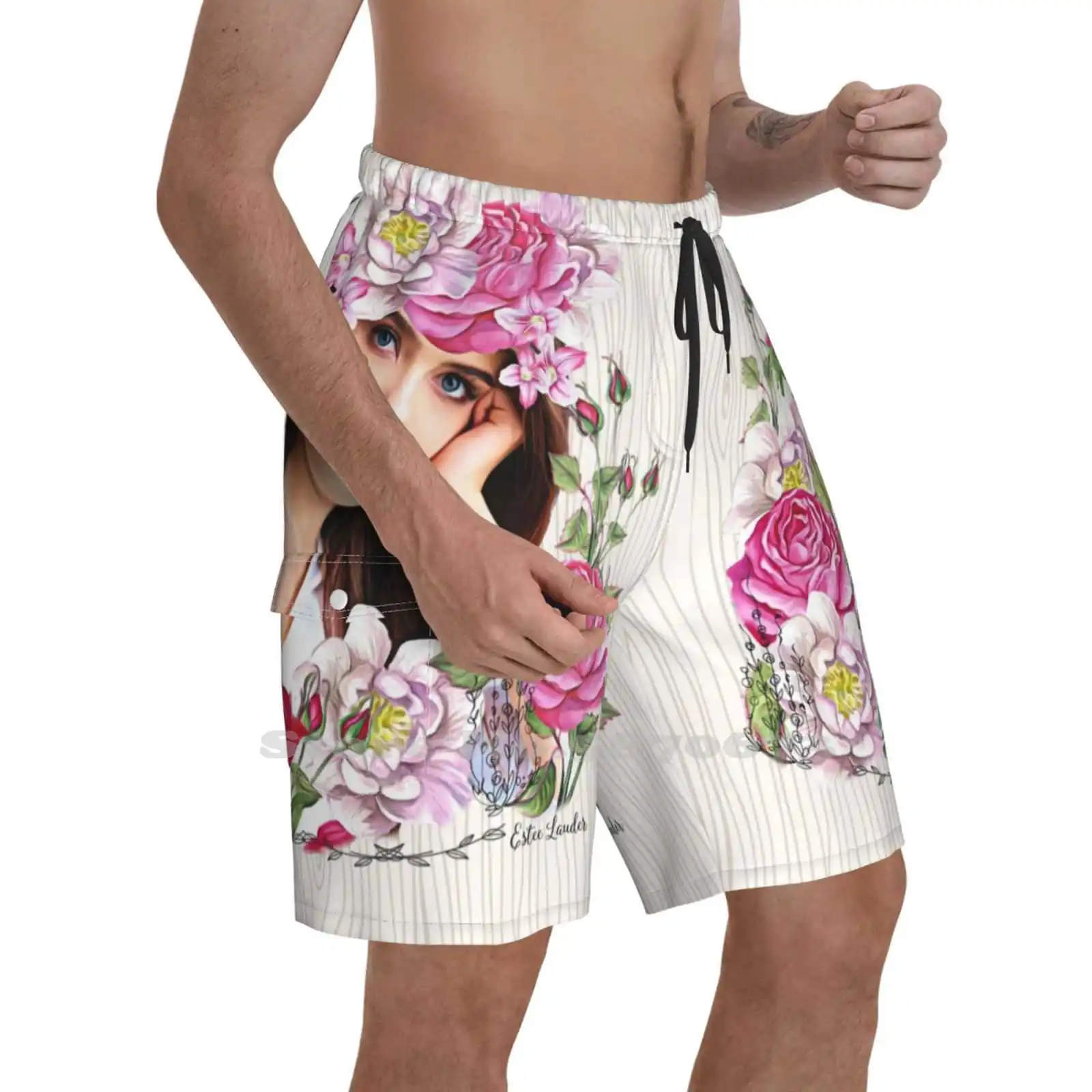 Спортивные пляжные шорты уверенности в красоте цифровое искусство свободные
