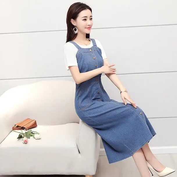 Винтажное летнее джинсовое платье 2020 женское тонкое милое однобортное на