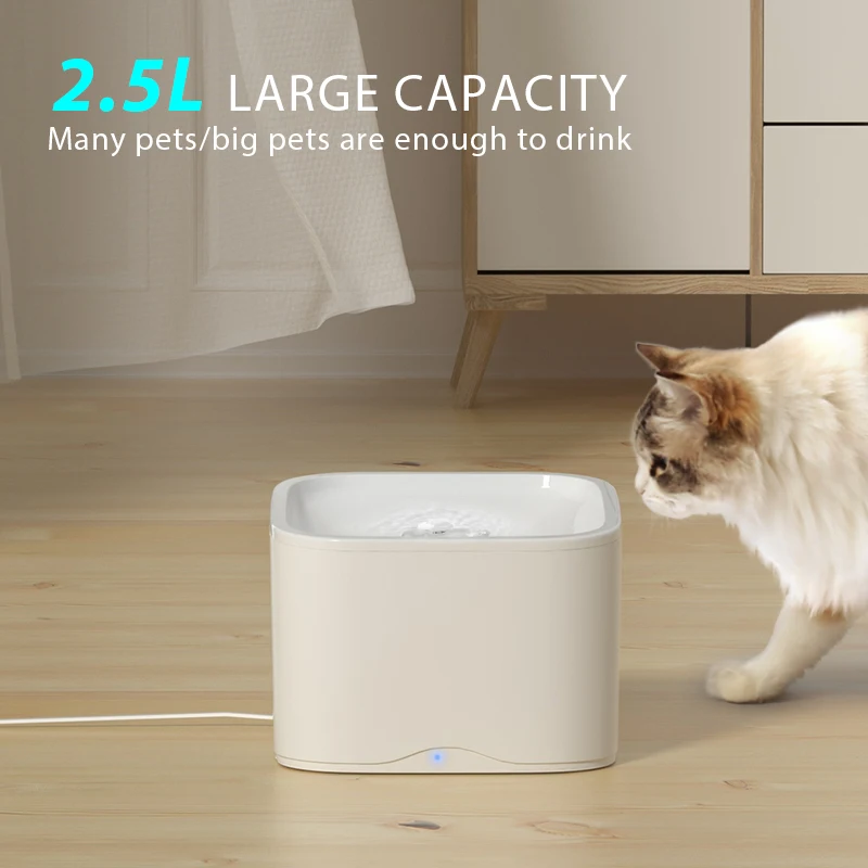 2.5L Automatic Cat Water Fountain Dog Water Dispenser Pet Drinking Water Fountain For Cats Filter Drinker Pet Drinking Feeder