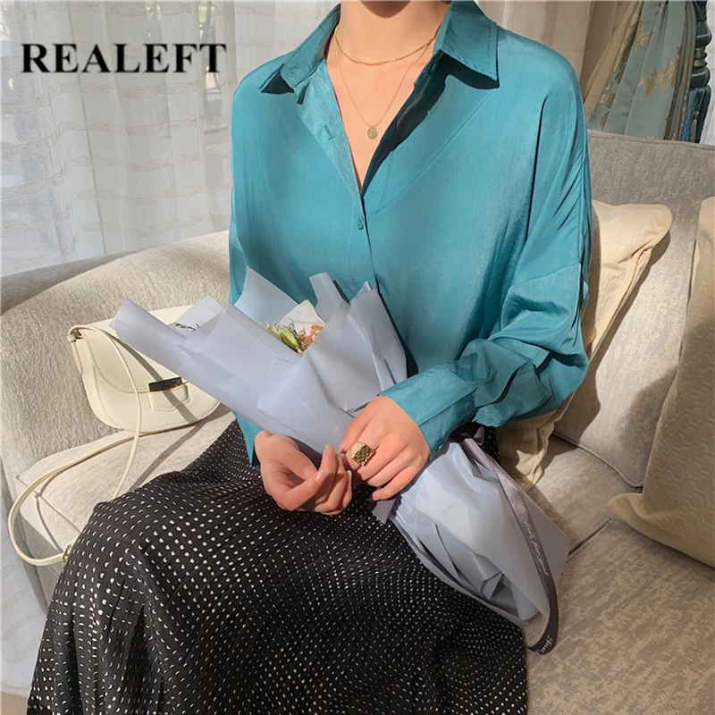 

Блузка женская с воротником-стойкой и длинным рукавом, на весну/лето, 2020