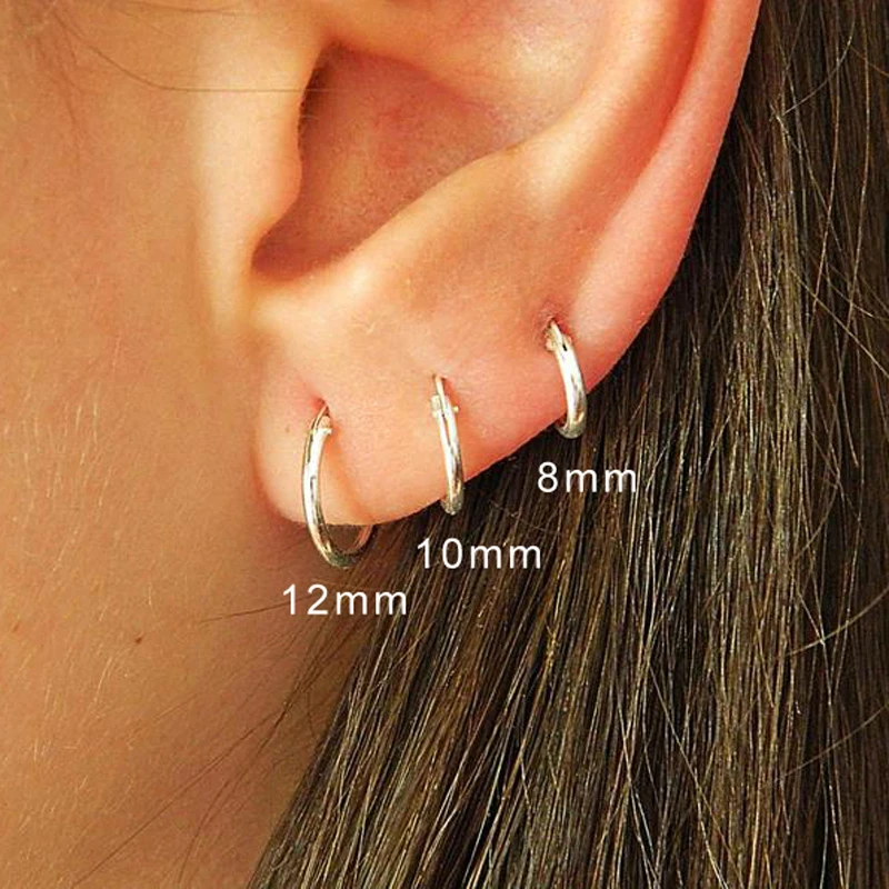 925 пробы серебряные серьги популярные на петлях спиральный для хряща хрящ