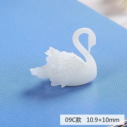 09C 3 шт./лот 3D Лебедь ювелирные изделия УФ смолы DIY ремесло ногтей ручной работы Смола ювелирные изделия прозрачный бумажный наполнитель материал - Цвет: 09C