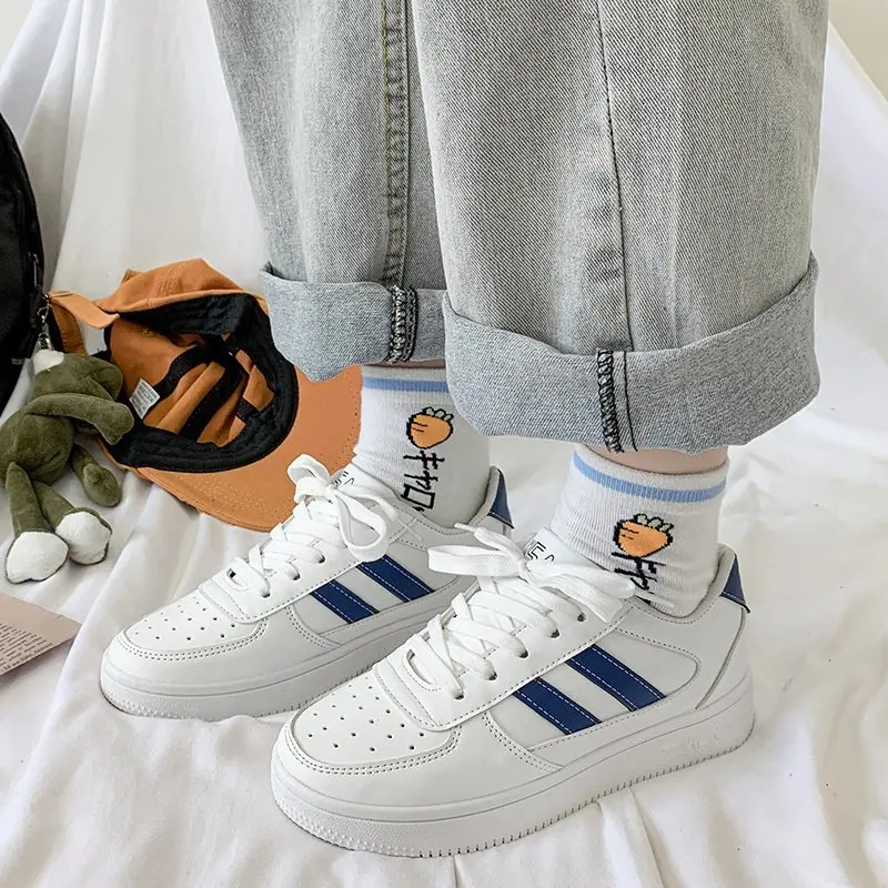 Кроссовки женские из ПУ кожи повседневная обувь на платформе классические