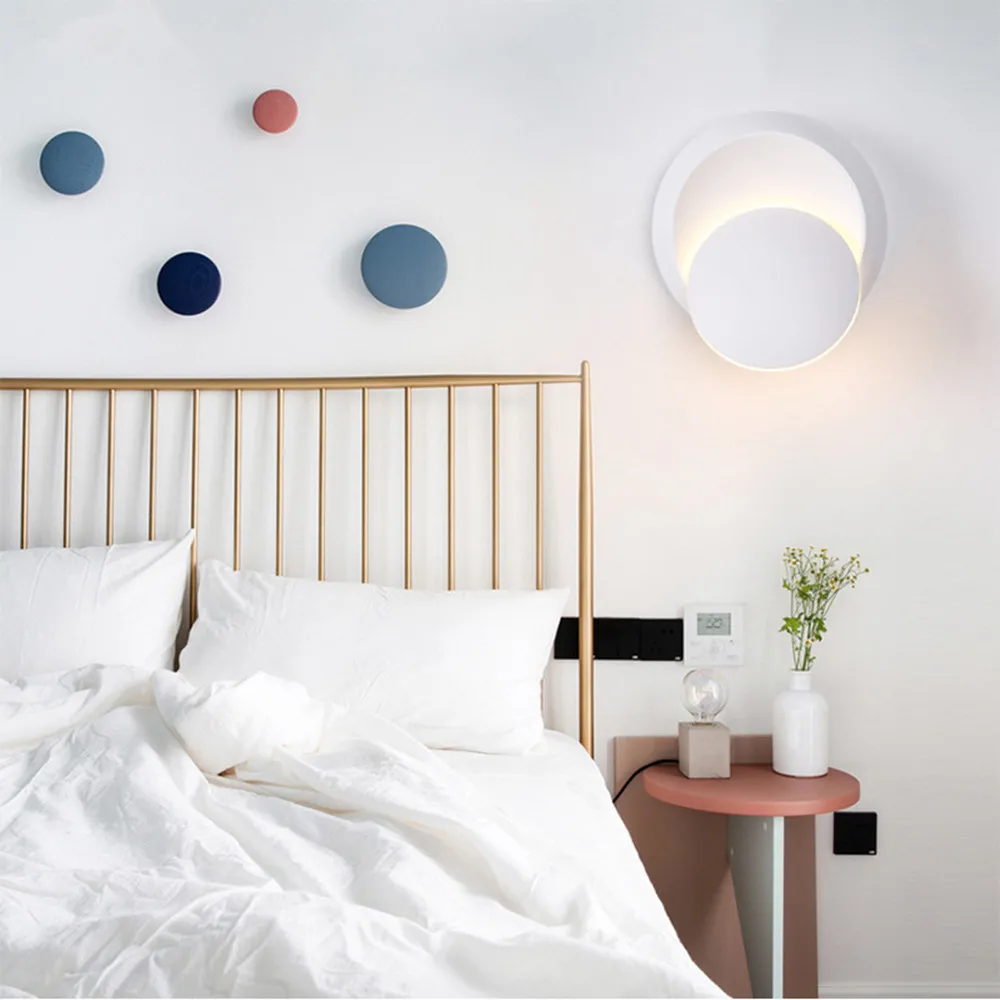 Настенный светильник светодиодный настенный регулируемый круглый креативный на