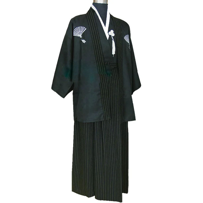 

Vintage Japones Kimono Man Japanese Traditional Dress Male Yukata Stage Dance Costumes Hombres Quimono Men Samurai Clothing