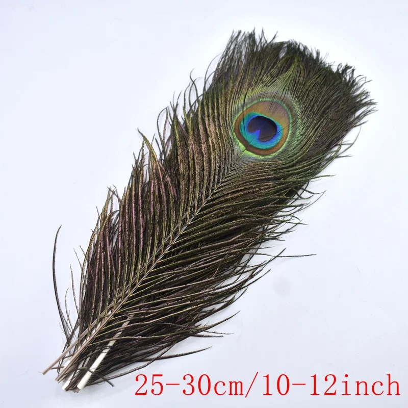 23 to 25-30cm Перья фазана из натурального страуса для рукоделия, перья павлина для изготовления ювелирных изделий, вечерние украшения для дома - Цвет: 23 to 25-30cm