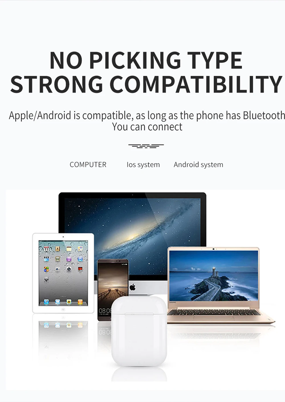 Матовые Bluetooth наушники, беспроводные наушники, свободные руки, бизнес наушники, Touch Pop up, беспроводные наушники, спортивные для смартфона