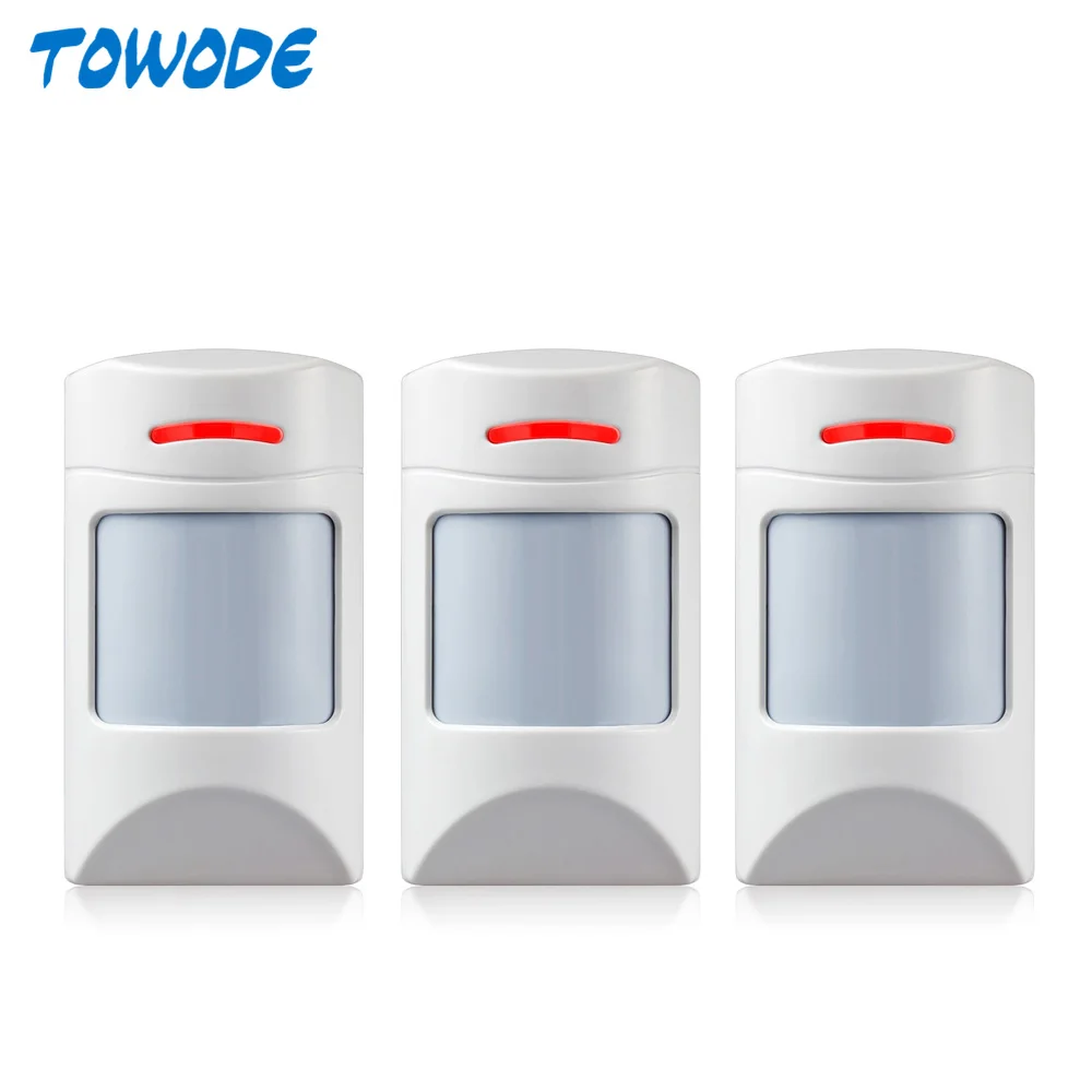 

Детектор движения TOWODE 3 шт./лот, беспроводной PIR-датчик движения для животных, датчик защиты от взлома для системы W18, K52, W2
